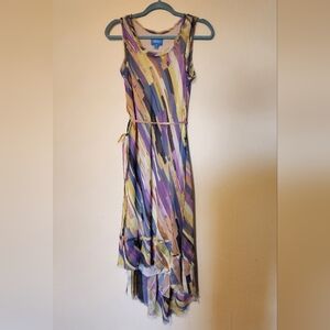 Simply Vera by Vera Wang Sleeveless Multicolor Brushstroke Maxi Dress
